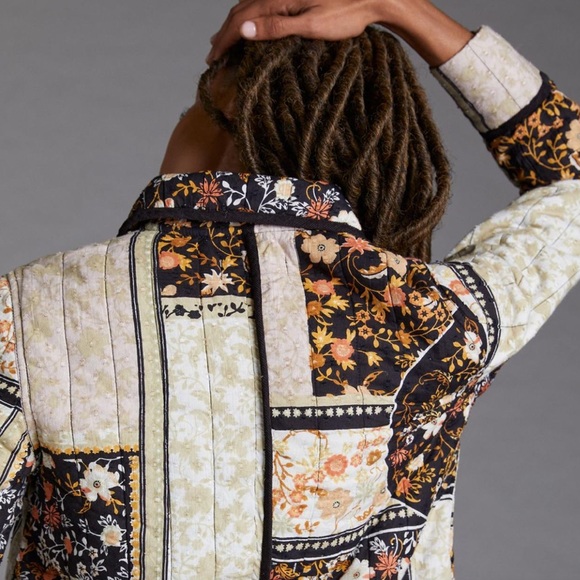 💥HOST PICK💥 ANTHROPOLOGIE PATCHWORK QUILTED SHIRT JACKET - Picture 8 of 16